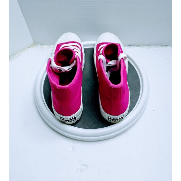 Mudd Pink High Top Sneakers Womens Size 8.5 Canvas Lace-Up Casual Shoes - Picture 6 of 7